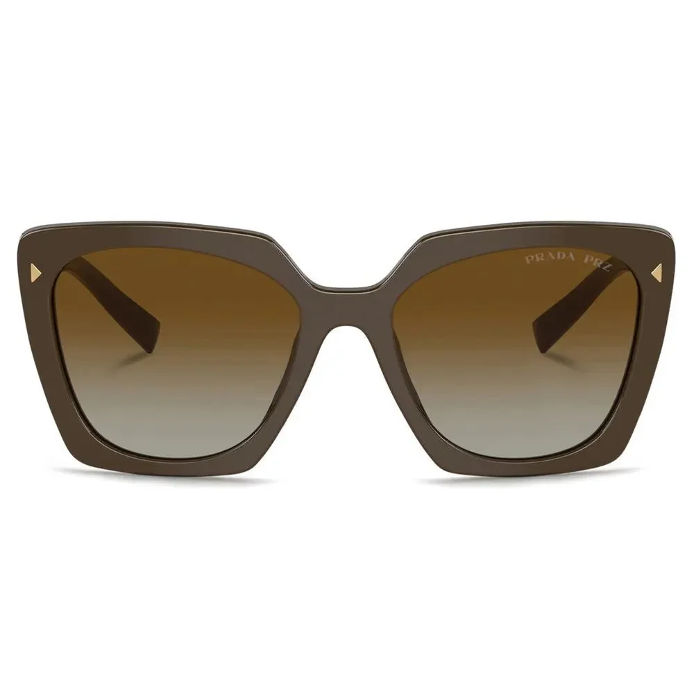 NEW Prada PR 23ZS Loden Brown Gradient Polarized Sunglasses Luxe Glam Luxury - Picture 2 of 15